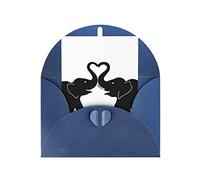 OCELIO Tarjetas de felicitación de elefante viejo y joven para todas las ocasiones, tarjetas de aniversario, tarjetas de agradecimiento, tarjetas de boda, tarjetas de amistad, tarjetas de regalo