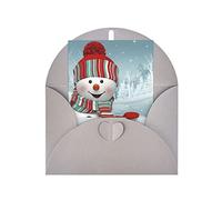 OCELIO Tarjetas de felicitación de muñeco de nieve travieso para todas las ocasiones, tarjetas de aniversario, tarjetas de agradecimiento, tarjetas de boda, tarjetas de amistad, tarjetas de regalo