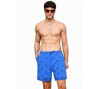 OcenaSun10 Bañador Hombre Bermudas Cortos de un Color, Shorts de Baño para Natación, Secado Rápido para Vacaciones (FR/ES, Letras, XL, Regular, Regular, Azul Marino)