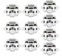 OCGIG Cerraduras de Botón para Cierre Pulsador de Puerta de Armario para Caravana, Autocaravana, Plata,10 Piezas