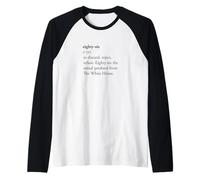 Ochenta y Seis Diccionario Definición Activista Político Diseño Camiseta Manga Raglan