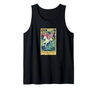 Ocho de Espadas Tarot Pegasus Rainbow Fantasy Magic Gift Camiseta sin Mangas