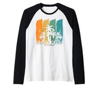 Ocho Rios Jamaica Caribe Palmeras Playa Descanso Souvenir Camiseta Manga Raglan