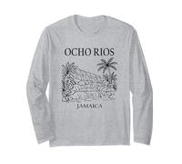 Ocho Rios Jamaica Minimalist City Skyline Travel Souvenir Manga Larga