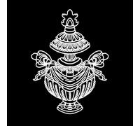 Ocho símbolos auspiciosos del budismo Calcomanías de tallado fino 60.8x82.2cm No se cae Blanco