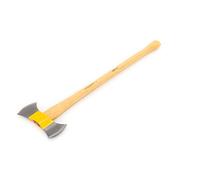 OCHSENKOPF Hacha doble ILTIS®, Empuñadura de madera de pacana, Hoja pulida de 135 mm, Longitud 900 mm, Con forma de pomo, OX 16 H-1008