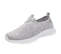 Ocio Señoras Viajes Soft Sole Zapatos Cómodos Zapatos de Malla Al Aire Libre Zapatos Correr Moda Deportes Transpirables Zapatos Mujer Zapatos Con Piel, gris, 38 EU