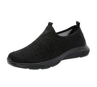 Ocio Señoras Viajes Soft Sole Zapatos Cómodos Zapatos de Malla Al Aire Libre Zapatos Correr Moda Deportes Transpirables Zapatos Mujer Zapatos Con Piel, Negro , 39 EU