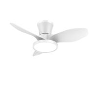 ocioc Ventilador de Techo con Luz LED 81cm Blanco, Lámpara Ventilador Silencioso, Mando a Distancia, Motor DC Reversible, 6 Velocidades, Regulable, para Cocina, Dormitorio, Ático, Invierno y Verano