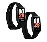 OcioDual 2 Piezas Correa de Recambio Compatible con Xiaomi Smart Band 8 Active/Redmi Smart Band 2, de Color Negro, Pulsera de Repuesto de Silicona Suave Flexible Sport Goma Transpirable