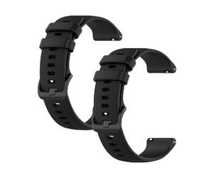 OcioDual 2 Piezas Correa Reloj 22mm, Correa Smartwatch, Liberación Rápida, Correas Reloj Inteligente, Recambios para Relojes Inteligentes Hombres y Relojes Inteligentes Mujer, Negro