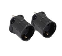 OcioDual 2X Adaptador Enchufe UK, Adaptador Enchufe UK a Europeo, Plug Adapter, Convertidor de 2-Pin Europa a 3-Pin Inglaterra con Seguridad para Niños, Negro