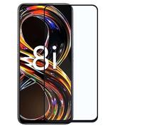 OcioDual 3x Protector de Pantalla Cristal Templado con Marco Negro para Realme 8i/Narzo 50 4G, Vidrio Premium con Borde 9D y Dureza 9H, Antigolpes, Anticaídas, Antiarañazos