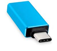 OcioDual Adaptador de USB 3.0 Hembra a Tipo C Macho Función On The Go Azul para Teléfonos Smartphones Tablets Convertidor OTG