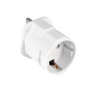 OcioDual Adaptador Enchufe UK, Adaptador Enchufe UK a Europeo, Enchufe Tipo G, UK to EU Plug Adapter, Convertidor de 2-Pin Europa a 3-Pin Inglaterra con Seguridad para Niños, Blanco