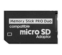 OcioDual Adaptador Negro de Una Ranura Micro SD/TF 64GB a Memory Stick Pro Duo MS Convertidor Conversor para Consola PSP Cámara