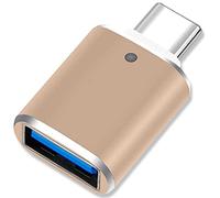 OcioDual Adaptador USB Tipo C 3.0 OTG Oro GF2433 Conversor con Función On The Go para Smartphone Tablet Ordenador Portátil