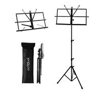 OcioDual Atril Musica, Tripode, Atril Partituras, Soporte Portatil, Atril Plegable con Bolsa de Transporte, Orquesta, Faristol, Altura Ajustable Regulable, Extensible, Soporte para Libros