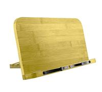 OcioDual Atril Soporte Madera Tamaño S con Pinzas Respaldo Ajustable Regulable Plegable para Libros de Cocina Tablets Partituras