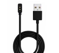 OcioDual Cable Carga Magnética Negro 2 Pines Compatible con Xiaomi Mi Band 8, Redmi Band 2 Cargador Magnético USB Dos Imanes Recambio Repuesto Reemplazo Reloj Inteligente