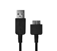 OcioDual Cable Cargador USB Compatible con PSP Vita, PSV1000, Cable 2 en 1 de Datos Sincronización 5V, 2A, USB 2.0, Negro 1,2m