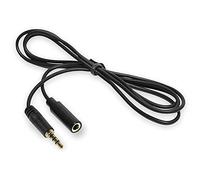 OcioDual Cable de Audio con Micro 5m Negro Alargador Mini Jack 3.5mm OMTP TRRS 4 Polos Macho a Hembra Estéreo para Teléfonos PC
