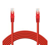 OcioDual Cable Ethernet Cat.6 de 0,30m Cable de Red UTP AWG24 Rojo 1Gbps 250MHz con Conector RJ45, Compatible con PC PS5 PS4 XBOX X/S TV BOX ROUTER Servidor NAS