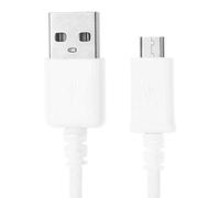 OcioDual Cable USB 2.0 a Micro USB Conector 6mm, Uso Principal en moviles y camaras Digitales, Tipo A/M-Micro B/M Blanco 1m