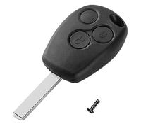 OcioDual Carcasa Mando Coche de 3 Botones Compatible con Clio, Kangoo, Modus, Twingo, Trafic Master, Reemplazo Mando a Distancia Coche con Espadín Virgen, Cubierta Rígida