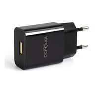 OcioDual Cargador USB, Cargador Carga rapida, Carregador USB Charger, Cargadores Moviles Carga Rapida. Fast Charger, 1x Puerto, 2A, 10W, Tablets, Smartphones, Negro