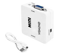 OcioDual Conversor VGA2HDTV Convertidor de Señal Video Analógica VGA y Jack 3.5mm a Alta Definición HDTV TV Full HD 1080p 720p