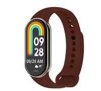 OcioDual Correa de Recambio Compatible con Xiaomi Mi Band 8, de color Borgoña, Pulsera de Repuesto de Silicona Suave Flexible Sport Goma Transpirable