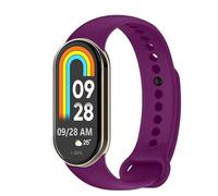 OcioDual Correa de Recambio Compatible con Xiaomi Mi Band 8, de color Purpura, Pulsera de Repuesto de Silicona Suave Flexible Sport Goma Transpirable