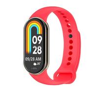 OcioDual Correa de Recambio Compatible con Xiaomi Mi Band 8, de color Rosa, Pulsera de Repuesto de Silicona Suave Flexible Sport Goma Transpirable
