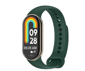 OcioDual Correa de Recambio Compatible con Xiaomi Mi Band 8, de color Verde Meditación, Pulsera de Repuesto de Silicona Suave Flexible Sport Goma Transpirable