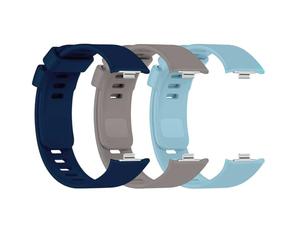 OcioDual Correas para Reloj Inteligente, Pack de 3 Compatibles con Xiaomi Smart Band 8 Pro, Redmi Watch 4, Pulseras de Silicona, Azul Oscuro, Gris, Azul Claro