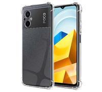 OcioDual Funda Protectora de TPU Compatible con Poco M5 4G/M4 5G, Carcasa de Protección Transparente con Esquinas Reforzadas, Protección para la Cámara Trasera, Flexible en Silicona Gel