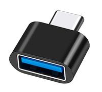 OcioDual Lote de 4 Adaptadores OTG Conversor de USB 3.0 A Tipo C H/M Negro Convertidor para Ordenador Portátil Teléfono Tablet Smartphone