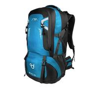 OcioDual Mochila Senderismo 60 Litros, Mochila Trekking, Montaña y Camino de Santiago, Multifuncional, Ligera, Mochilas Hombre para Camping, Acampada, Marcha Nórdica, Supervivencia, Azul