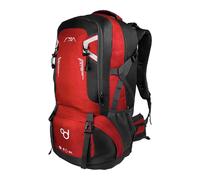 OcioDual Mochila Senderismo 60 Litros, Mochila Trekking, Montaña y Camino de Santiago, Multifuncional, Ligera, Mochilas Hombre para Camping, Acampada, Marcha Nórdica, Supervivencia, Rojo