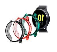 OcioDual Pack de 3 Fundas Protectoras de TPU Compatible con Galaxy Watch Active 2, Rojo/Azul Verdoso/Gris, 40mm
