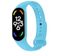 OcioDual Pulsera de Recambio Silicona, Azul Claro, Compatible con Xiaomi Band 7 6 5, Compatible con Amazfit Band 5, Correa Repuesto Brazalete Goma Suave Flexible