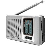 OcioDual Radio de Mano BC-R2011 Analógica Mini Sintonizador Am/FM Altavoz Integrado Conector para Auriculares Jack 3.5mm Gris