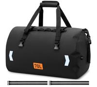 OCKLILY Bolsa seca para motocicleta, bolsa de lona impermeable y bolsa de lona seca con parte superior enrollable, bolsa de viaje con válvula de aire y correas de ajuste rápido para equitación, viajes
