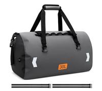 OCKLILY Bolsa seca para motocicleta, bolsa de lona impermeable y bolsa de lona seca enrollable, bolsa de equipaje de viaje para motocicleta con válvula de aire y correas de fijación rápida para