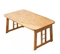 OCKULT Mesa de bambú para el Suelo - No Requiere Montaje Mesa Baja Plegable para el salón Mobiliario de Dormitorio para Sentarse en el Suelo(Natural,80 * 50 * 36cm)