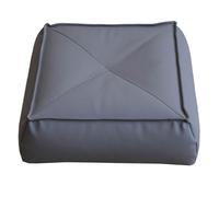 OCKULT Puffs Puf otomano, reposapiés de Fibra de Cuero, reposapiés Cuadrado y puf for la decoración del hogar de la Sala de Estar.(Gray+Green,55 * 55 * 15cm)