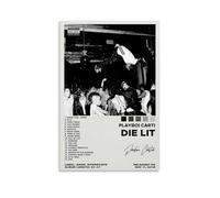 Ockxin Piayboi - Póster de Carti Die Lit con cubierta de álbum de música, pósteres musicales para habitación, lienzo estético, arte de pared, decoración de dormitorio, 12 x 18 pulgadas (30 x 45 cm)