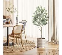 Oc'leaf Olivo Artificial - 120cm Olivo Planta Artificial, Planta Artificial Grande, Olivo Plantas Artificiales Decoración del Hogar, Salón, Dormitorio, Oficina, Jardín