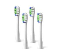 Oclean Recambios Cepillos Professional Clean 4 Piezas, Adpto para todos oclean cepillos eléctricos para adultos, Cerdas DuPont™ certificadas por la FDA, Cabezal del cepillo en forma de W, Blanco